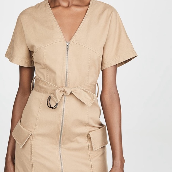 A.L.C. Bellamy Khaki utility cargo mini dress - Picture 4 of 4